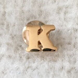 Vintage Avon Letter “K” Goldtone Pin Brooch